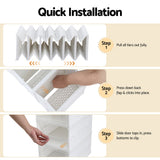 Artiss Foldable Shoe Rack Organizer 6 Tier Storage Shelf Hallway - Close-Up Angle