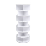 Artiss 7 Tier 360° Rotating Shoe Rack Storage Display Shelf White - Top-Down View