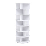 Artiss 7 Tier 360° Rotating Shoe Rack Storage Display Shelf White - Extra Image