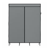 Artiss Large Portable Clothes Closet Wardrobe with Shelf Grey - Side View