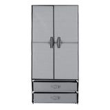Artiss Large Portable Clothes Closet Wardrobe with Magnetic Door Grey - Top-Down View