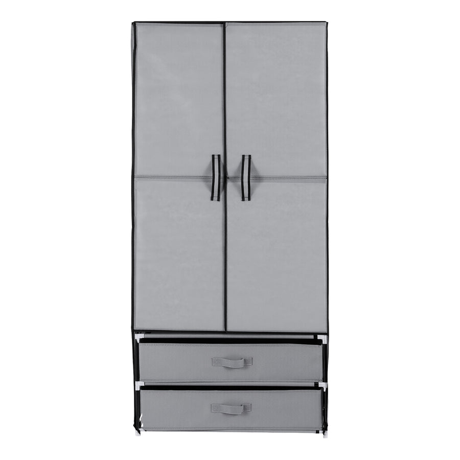 Artiss Large Portable Clothes Closet Wardrobe with Magnetic Door Grey, image 4