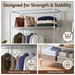 Artiss Large Portable Clothes Closet Wardrobe with Tiebacks Grey, image 6