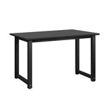 Oikiture Computer Desk Veneer Table Top 120cm Black - Side View