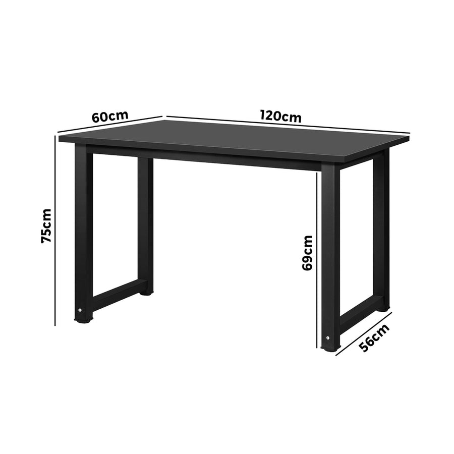 Oikiture Computer Desk Veneer Table Top 120cm Black, image 5