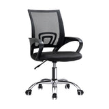 Oikiture Home Office Set Black Computer Desk and Mesh Office Chair