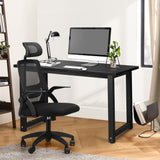 Oikiture Home Office Set Computer Desk and Mesh Office Chair Black - Rear View