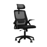 Oikiture Home Office Set Computer Desk and Mesh Office Chair Black