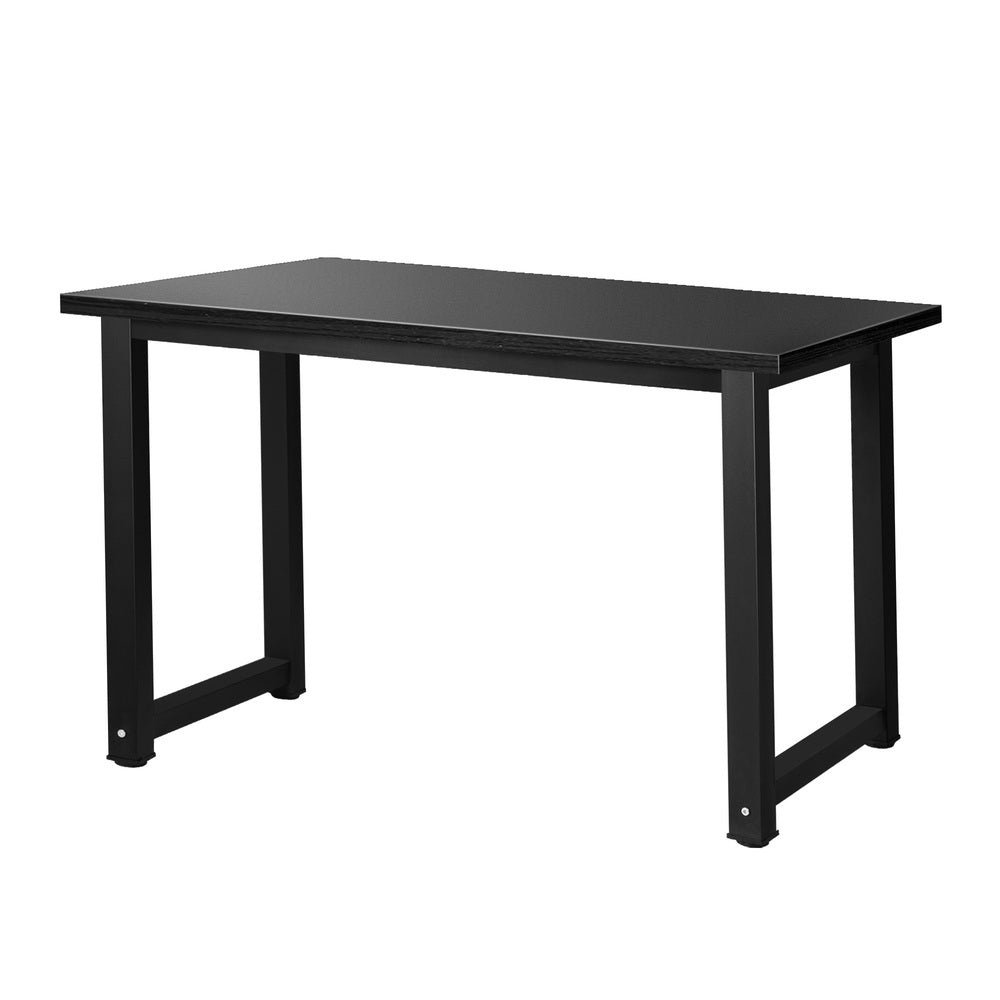 Oikiture Home Office Set Computer Desk and Mesh Office Chair Black