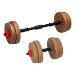 Powertrain 20kg Home Gym Adjustable Dumbbell and Barbell Weights Set - Gold