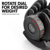 Powertrain 2x 40kg Adjustable Dumbbell Home Gym Exercise Equipment Free Weights - Top-Down View