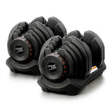 Powertrain 2x 40kg Adjustable Dumbbell Home Gym Exercise Equipment Free Weights
