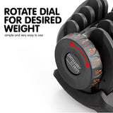 Powertrain 80kg Adjustable Dumbbell Set W Stand Home Gym Exercise Free Weights