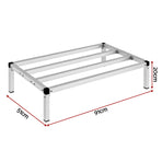 Giantz 91x51cm Aluminum Dunnage Rack Heavy Duty Kitchen Storage Platform