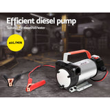 Giantz 12V Diesel Transfer Pump Extractor Oil Fuel Electric Bowser Auto Display - Side View