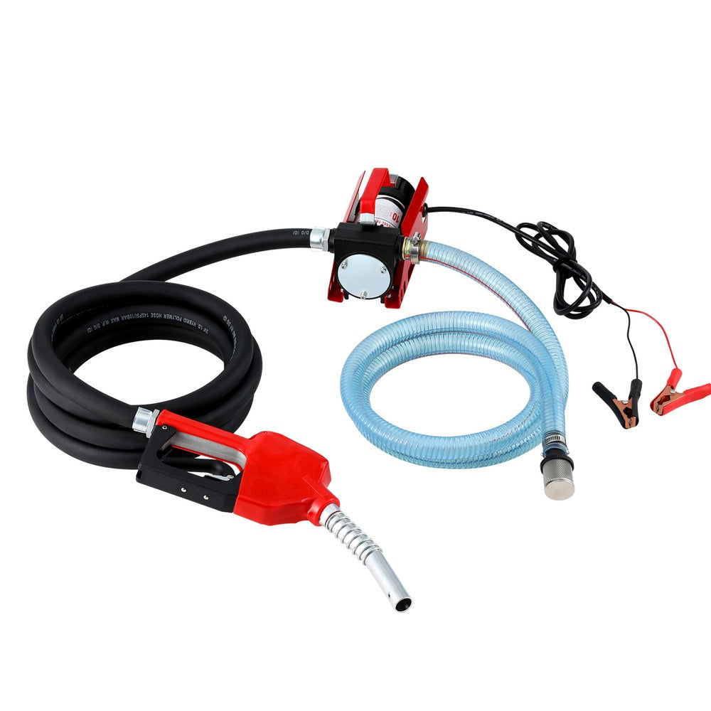 High-Performance 12V Electric Diesel and Kerosene Transfer Pump with Nozzle and Hose - 40L/min Flow