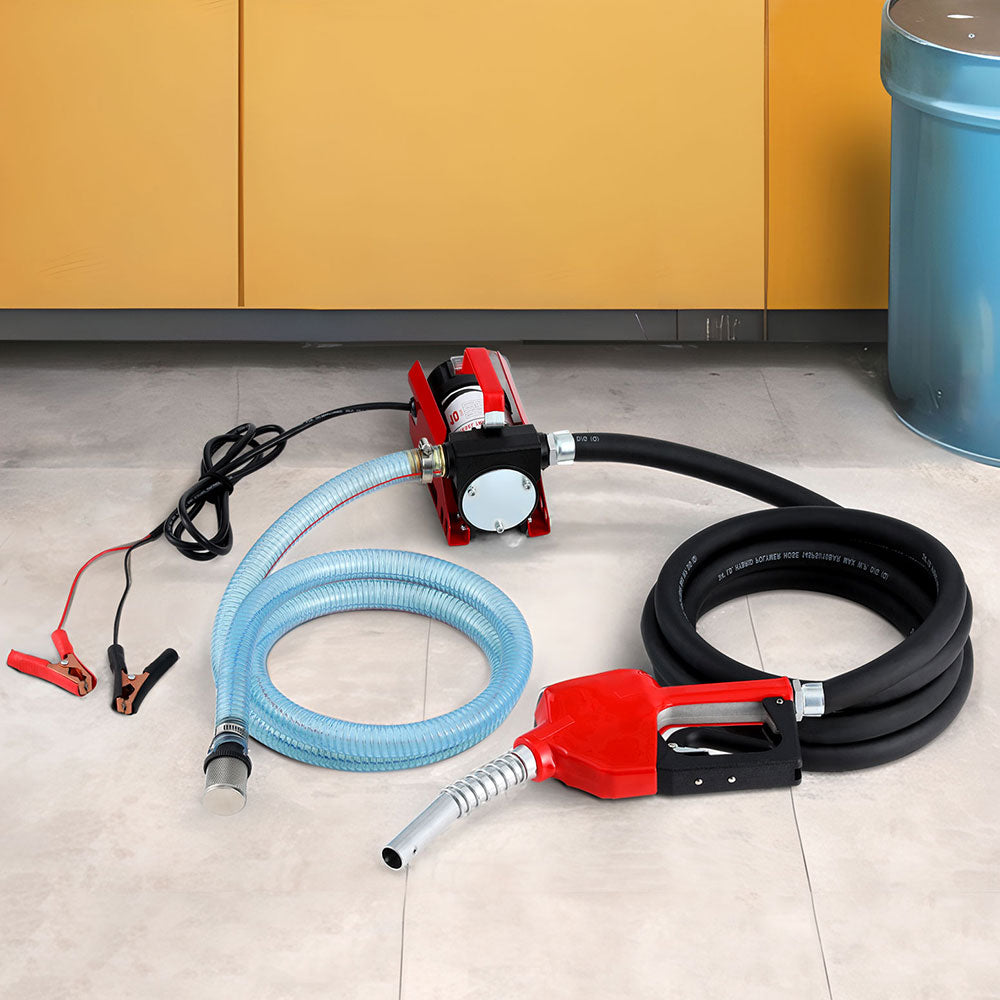 High-Performance 12V Electric Diesel and Kerosene Transfer Pump with Nozzle and Hose - 40L/min Flow