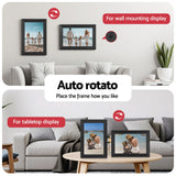 Artiss Digital Photo Frame 10.1 Inch WIFI Touch-Screen Picture Video Player 32G - Close-Up Angle
