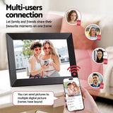 Artiss Digital Photo Frame 10.1 Inch WIFI Touch-Screen Picture Video Player 32G - Low Angle