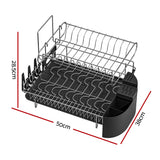 Cefito Dish Rack Drying Drainer Cup Holder Cutlery Tray Kitchen Organiser 2-Tier - Front View