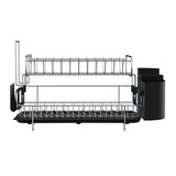 Cefito Dish Rack Drying Drainer Cup Holder Cutlery Tray Kitchen Organiser 2-Tier - Side View