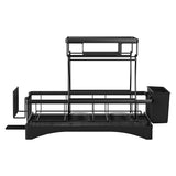 Cefito Dish Rack Expandable Drying Drainer Cutlery Holder Tray Kitchen 2 Tiers - Side View