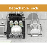 Cefito Dish Rack Expandable Drying Drainer Cutlery Holder Tray Kitchen 2 Tiers - 45-Degree Angle
