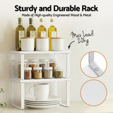 Cefito Kitchen Storage Shelves Rack Cupboard Cabinet Organiser Set of 2 - Top-Down View