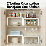 Cefito Kitchen Storage Shelves Rack Cupboard Cabinet Organiser Set of 2 - 45-Degree Angle