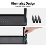 Artiss Monitor Stand Adjustable Riser For Computer Monitor And Laptop 3 Height Desk Organizer Black - 45-Degree Angle