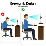 Artiss Dual Monitor Stand 100cm Riser Large Laptop Stand Desk Organiser Black
