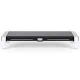 Artiss RGB Monitor Stand with USB Hub Desk Organiser Charging Stand Computer Stand Black - Side View