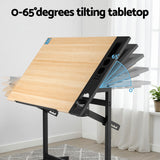 Artiss Drafting Table Drawing Desk Art Desk Multi-Functional Craft Drawing Table - Top-Down View