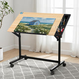 Artiss Drafting Table Drawing Desk Art Desk Multi-Functional Craft Drawing Table - Close-Up Angle