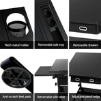 Artiss Drawing Desk Stool Set Drafting Table Adjustable Angle Tilt Drawers Black