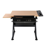 Artiss Drawing Desk Drafting Table - Side View