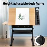 Artiss Drawing Desk Drafting Table - Top-Down View