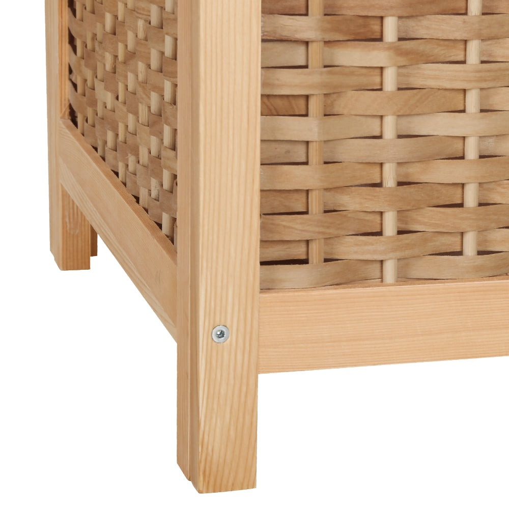 Pinewood Laundry Hamper with Removable Storage Bag and Detachable Lid