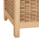 Pinewood Laundry Hamper with Removable Storage Bag and Detachable Lid - Top-Down View