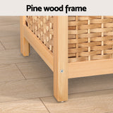 Pinewood Laundry Hamper with Removable Storage Bag and Detachable Lid