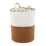 Artiss Woven Laundry Basket with handles Foldable White & Brown - Extra Image