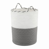 Artiss Woven Laundry Basket with handles Foldable White & Grey - Extra Image