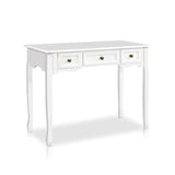 Artiss Console Table 3 Drawers White Hamptons - Side View