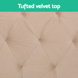 Artiss Storage Ottoman Blanket Box 80cm Weaved Velvet Pine - 45-Degree Angle