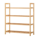 Artiss Kia 4-Tier Shoe Organizer with Weaved Shelves - Holds 12 Pairs - Side View