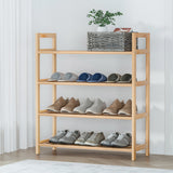 Artiss Kia 4-Tier Shoe Organizer with Weaved Shelves - Holds 12 Pairs