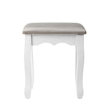 Artiss Dressing Table Stool Velvet Grey - Side View