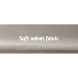 Artiss Dressing Table Stool Velvet Grey - 45-Degree Angle