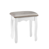 Artiss Dressing Table Stool Velvet Grey - Close-Up Angle