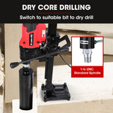 BAUMR-AG 3000W 200mm Concrete Core Drill with Stand Rig - Close-Up Angle